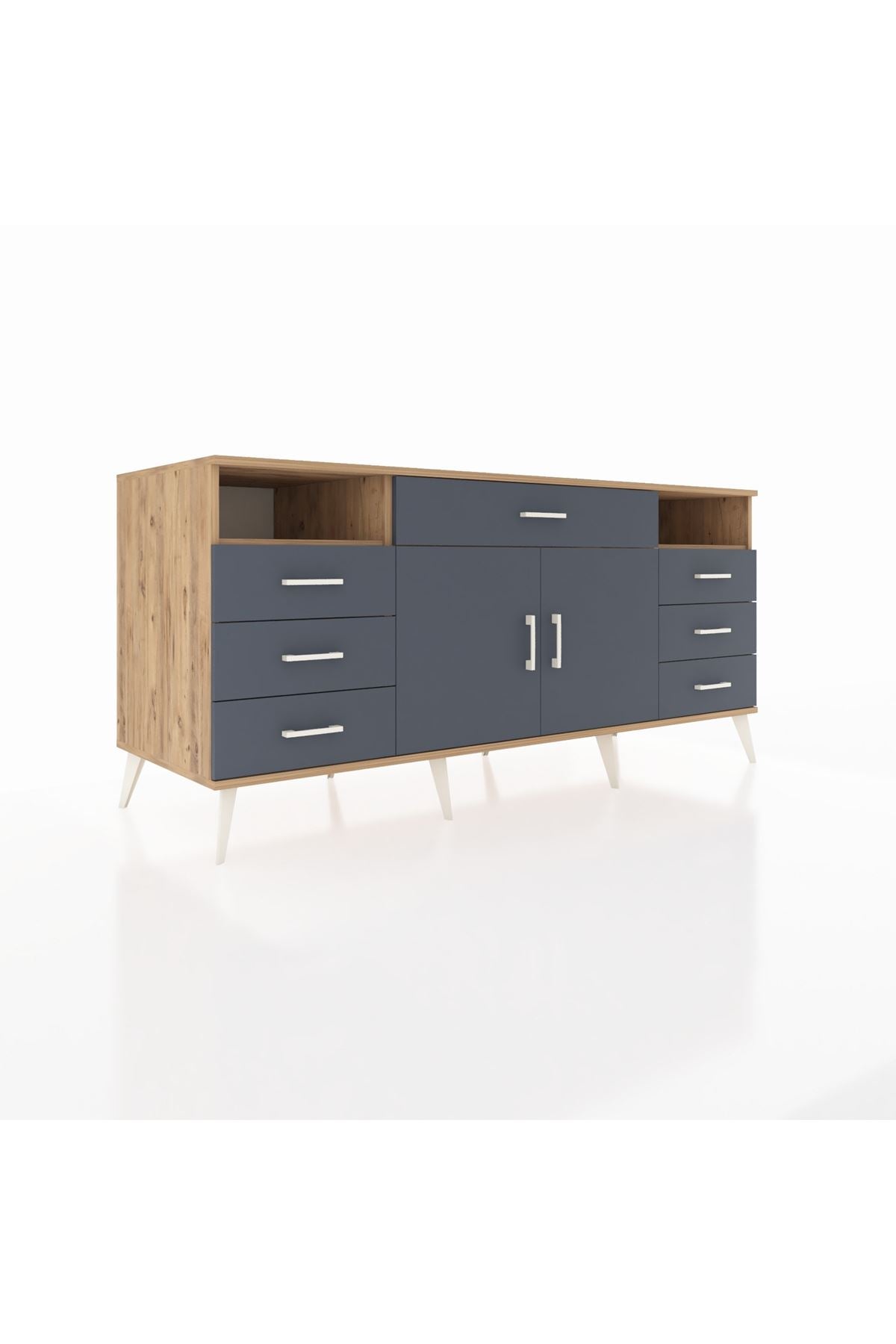 Kronos Konsol 4 Raflı 7 Çekmeceli 2 Kapaklı 176x59x83 - S610M036V26C