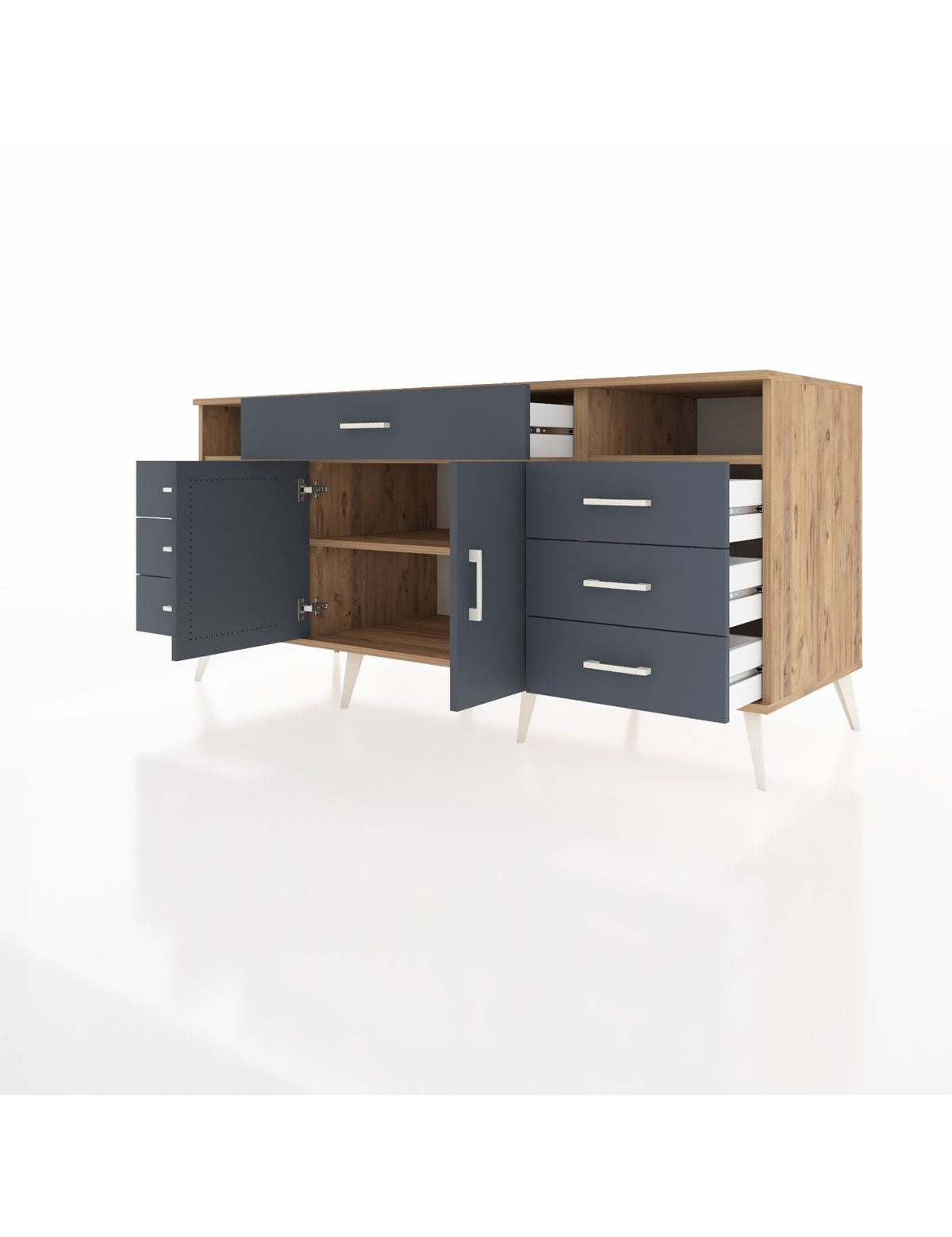 Kronos Konsol 4 Raflı 7 Çekmeceli 2 Kapaklı 176x59x83 - S610M036V26C