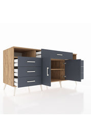Kronos Konsol 4 Raflı 7 Çekmeceli 2 Kapaklı 176x59x83 - S610M036V26C