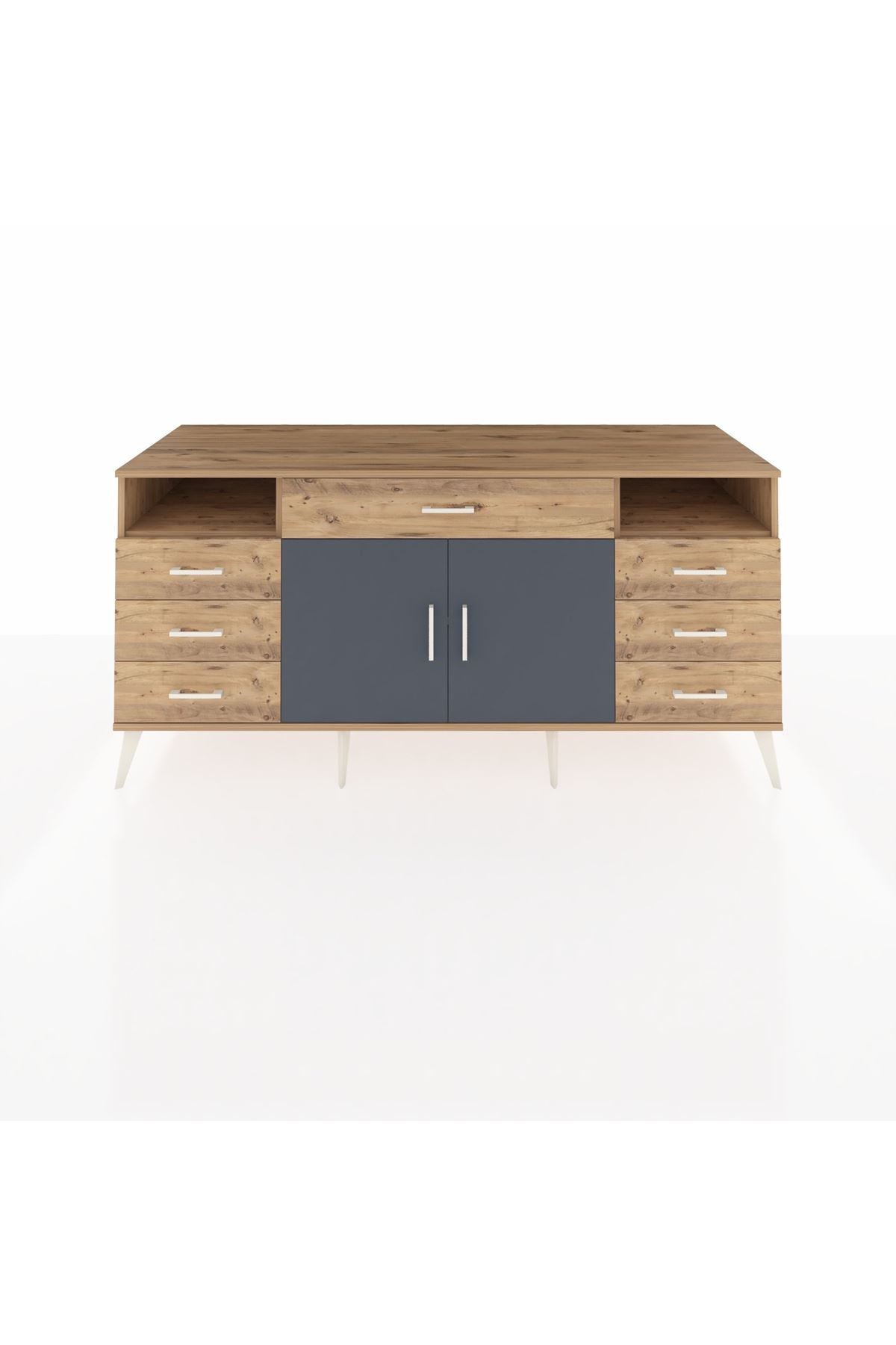 Kronos Konsol 4 Raflı 7 Çekmeceli 2 Kapaklı 176x59x83 - S610M036V27C