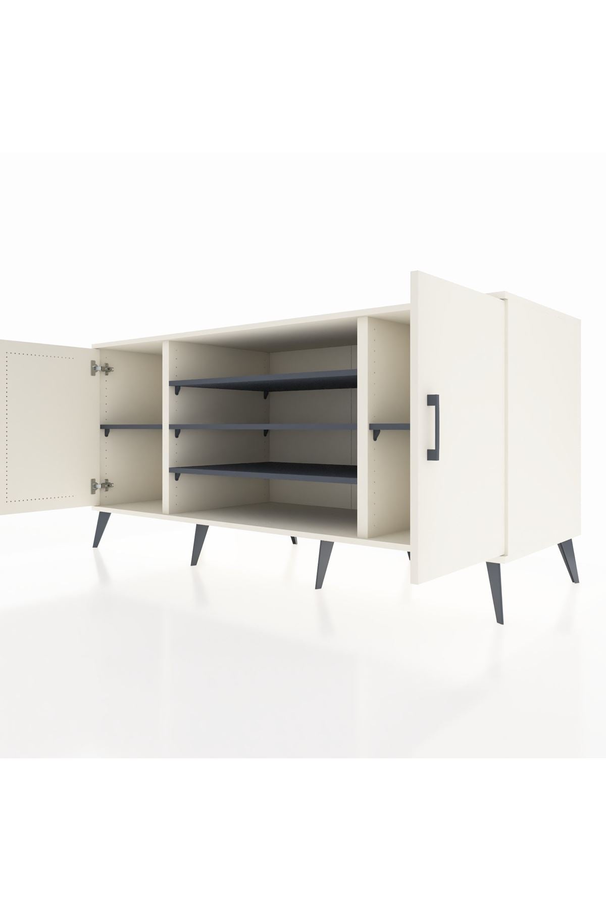 Kronos Konsol 5 Raflı 2 Kapaklı 176x59x83 - S610M037V05C