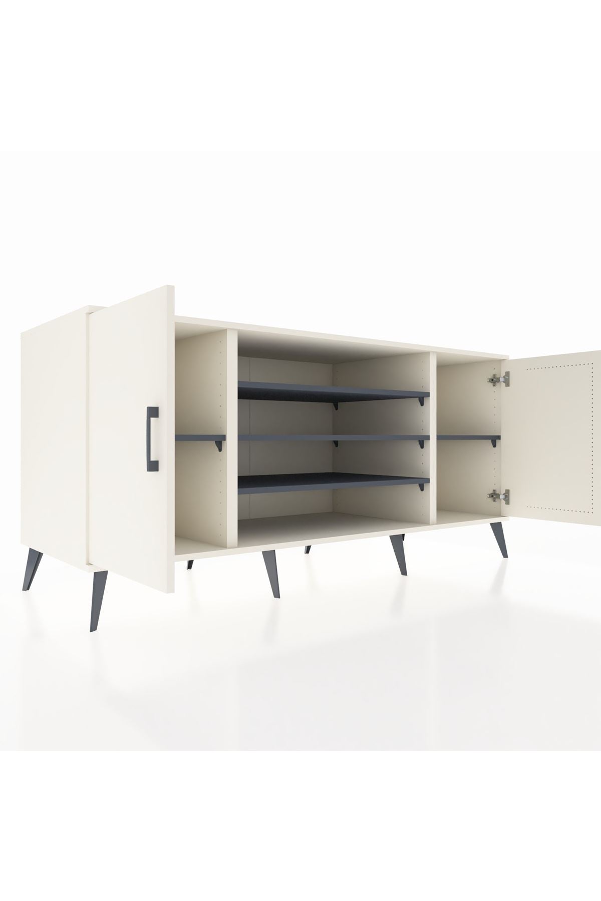 Kronos Konsol 5 Raflı 2 Kapaklı 176x59x83 - S610M037V05C