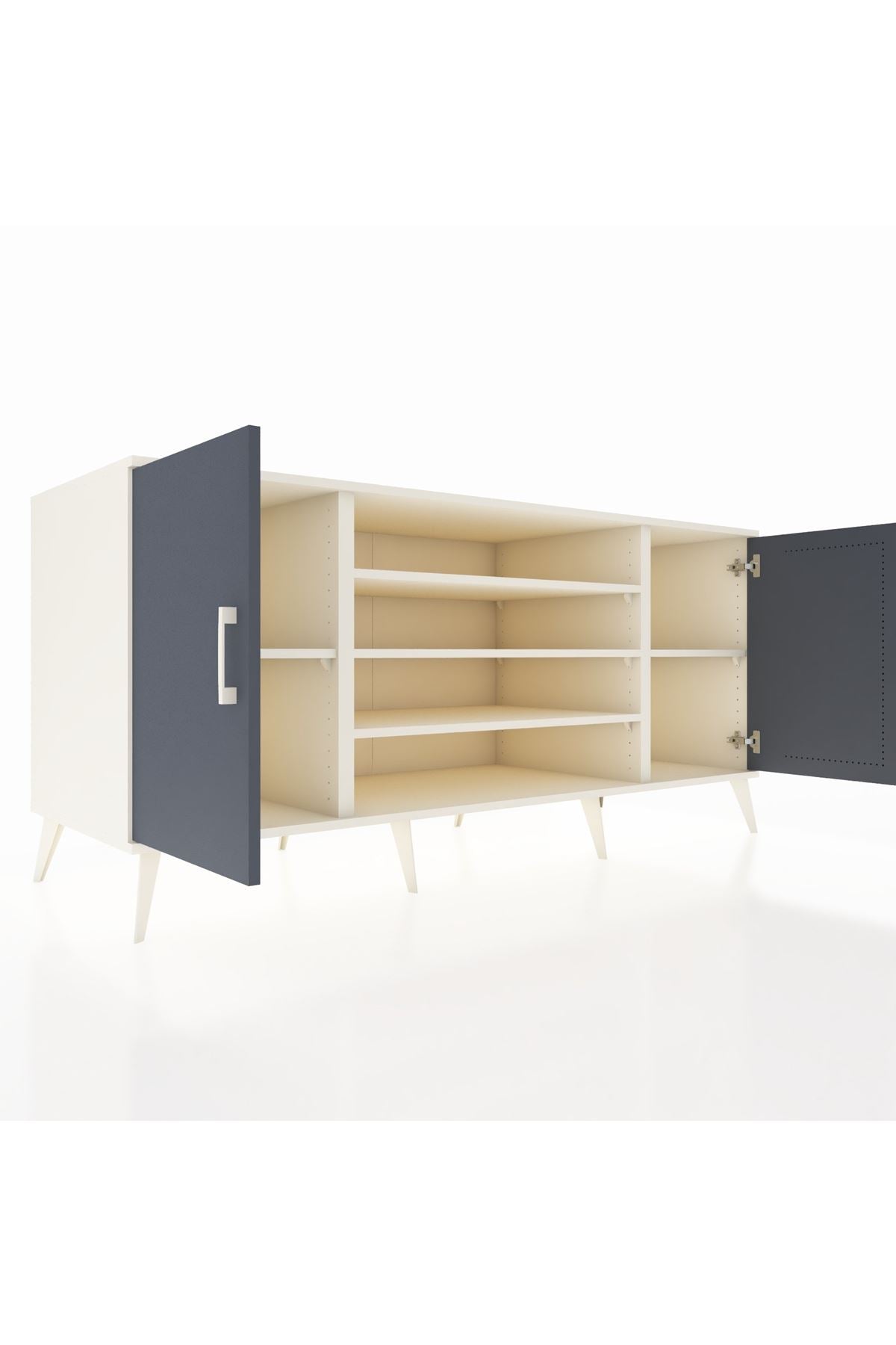 Kronos Konsol 5 Raflı 2 Kapaklı 176x59x83 - S610M037V07C