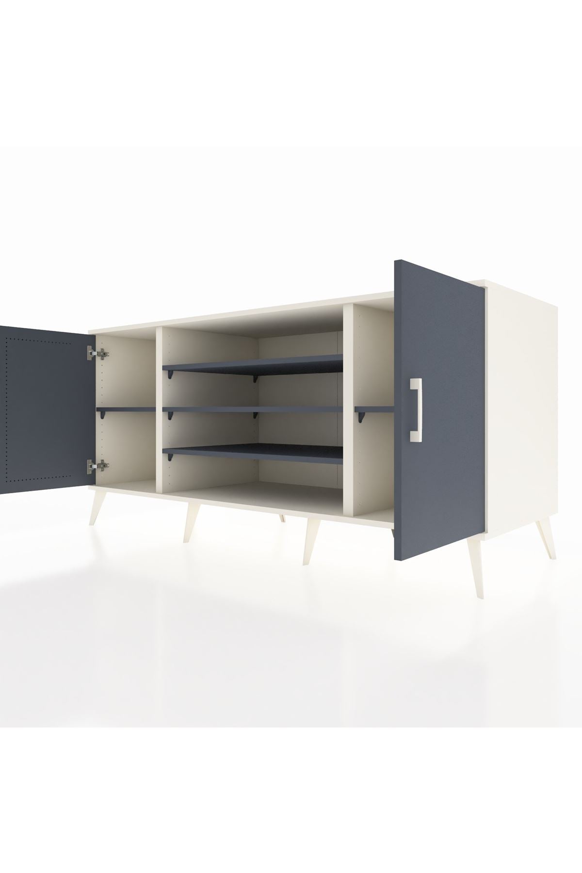 Kronos Konsol 5 Raflı 2 Kapaklı 176x59x83 - S610M037V08C