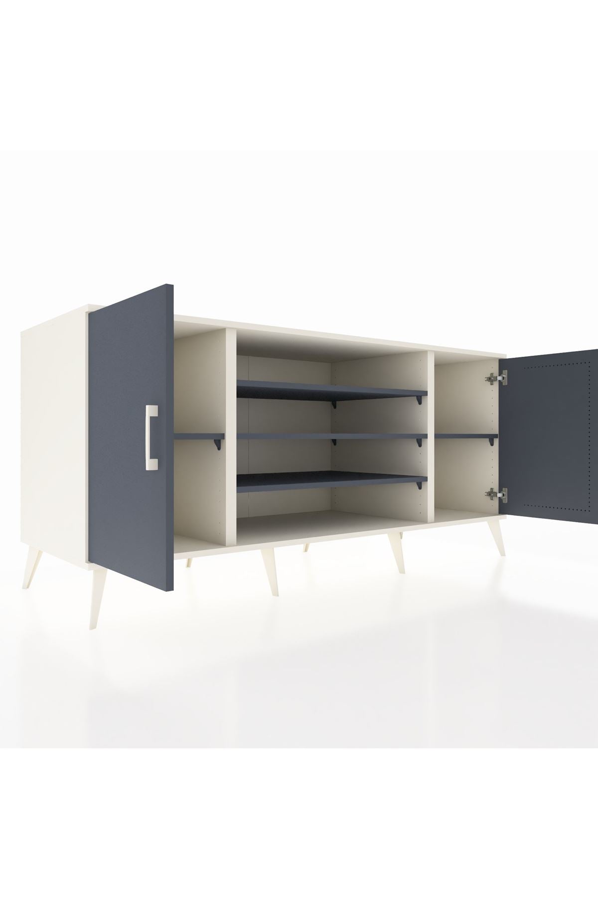 Kronos Konsol 5 Raflı 2 Kapaklı 176x59x83 - S610M037V08C