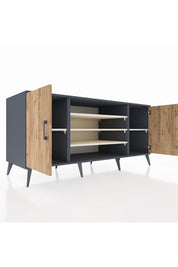 Kronos Konsol 5 Raflı 2 Kapaklı 176x59x83 - S610M037V10C