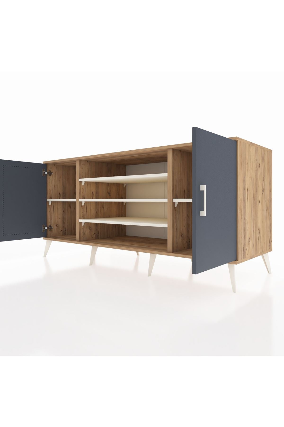 Kronos Konsol 5 Raflı 2 Kapaklı 176x59x83 - S610M037V25C