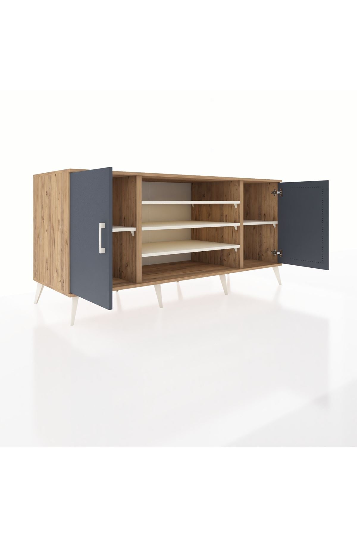 Kronos Konsol 5 Raflı 2 Kapaklı 176x59x83 - S610M037V25C