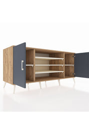 Kronos Konsol 5 Raflı 2 Kapaklı 176x59x83 - S610M037V25C