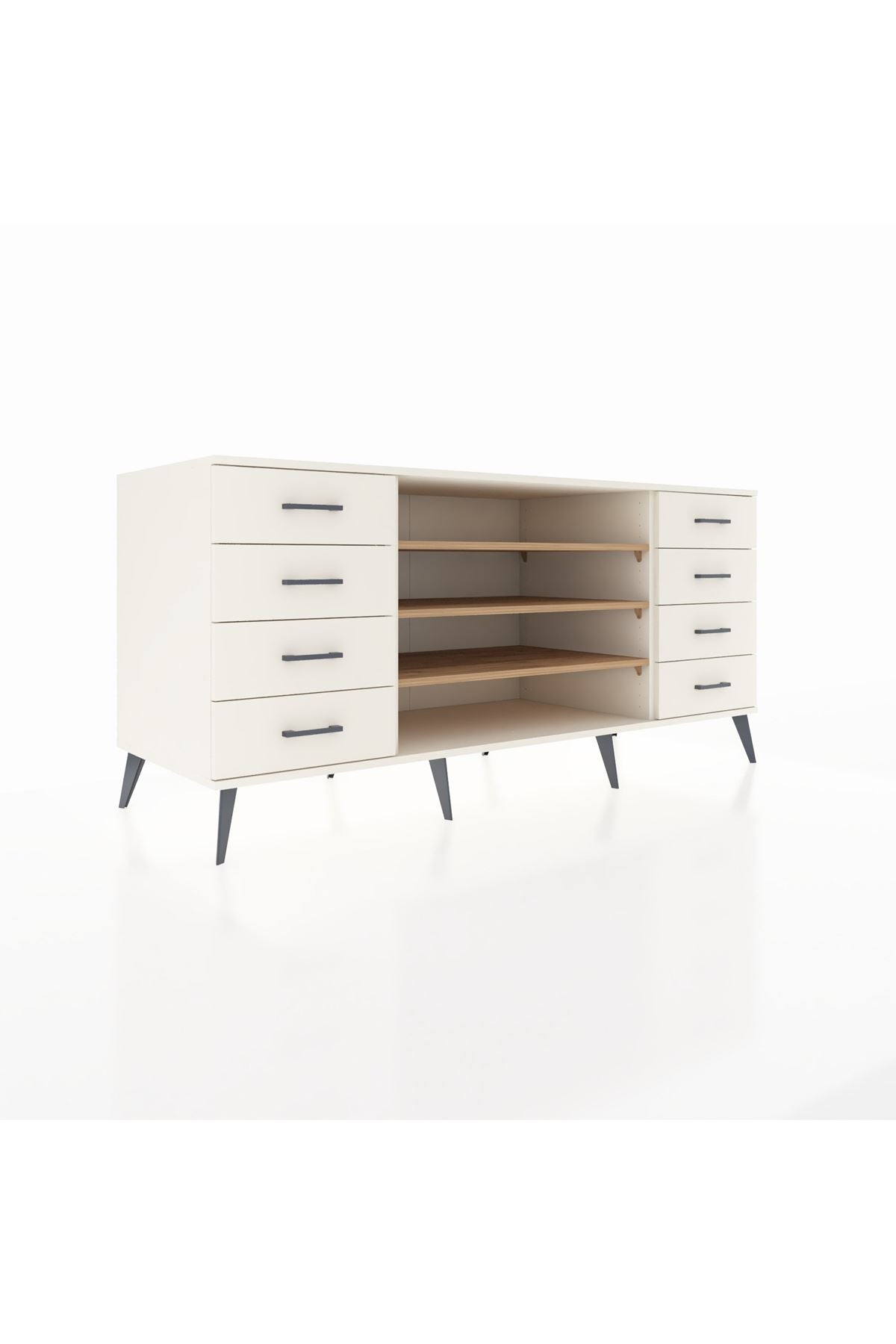 Kronos Konsol 3 Raflı 8 Çekmeceli 176x59x83 - S610M038V01C