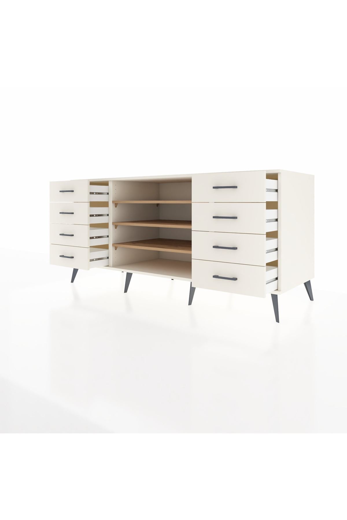 Kronos Konsol 3 Raflı 8 Çekmeceli 176x59x83 - S610M038V01C