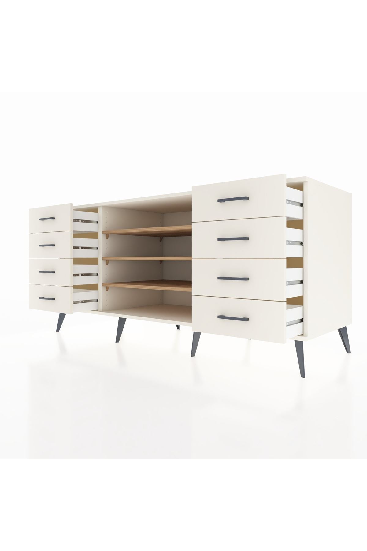 Kronos Konsol 3 Raflı 8 Çekmeceli 176x59x83 - S610M038V01C