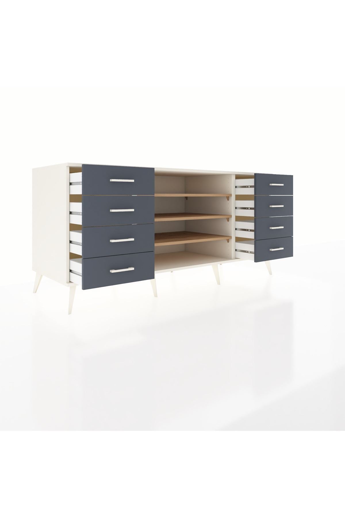 Kronos Konsol 3 Raflı 8 Çekmeceli 176x59x83 - S610M038V02C