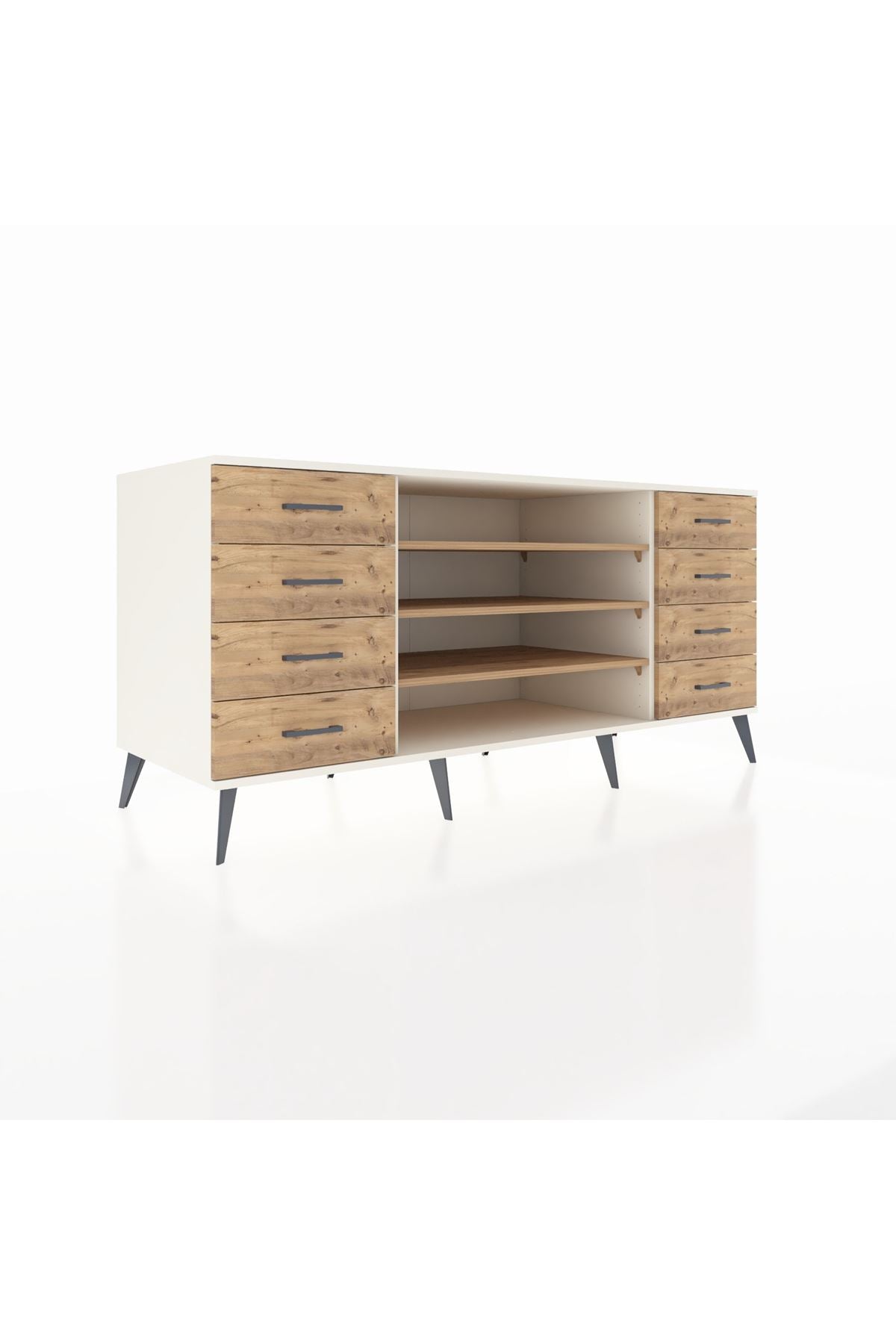 Kronos Konsol 3 Raflı 8 Çekmeceli 176x59x83 - S610M038V03C