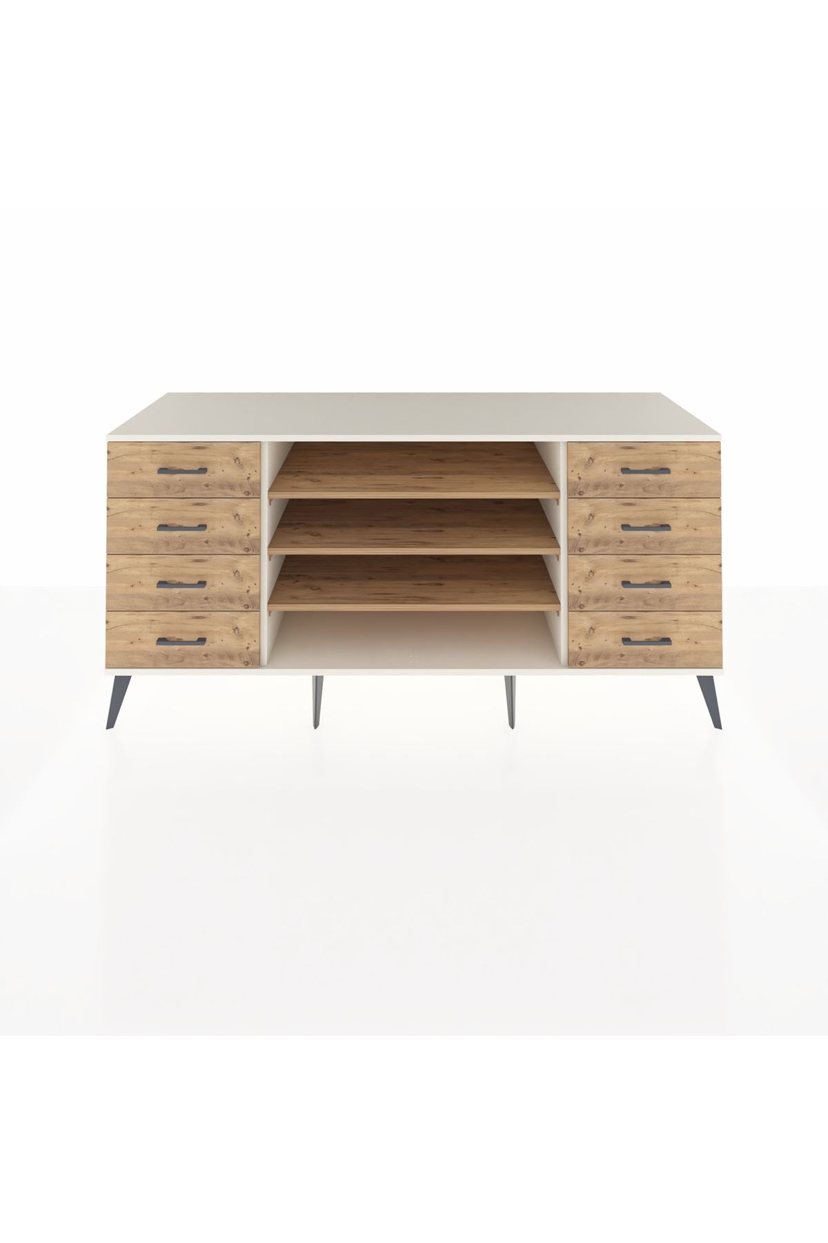 Kronos Konsol 3 Raflı 8 Çekmeceli 176x59x83 - S610M038V03C