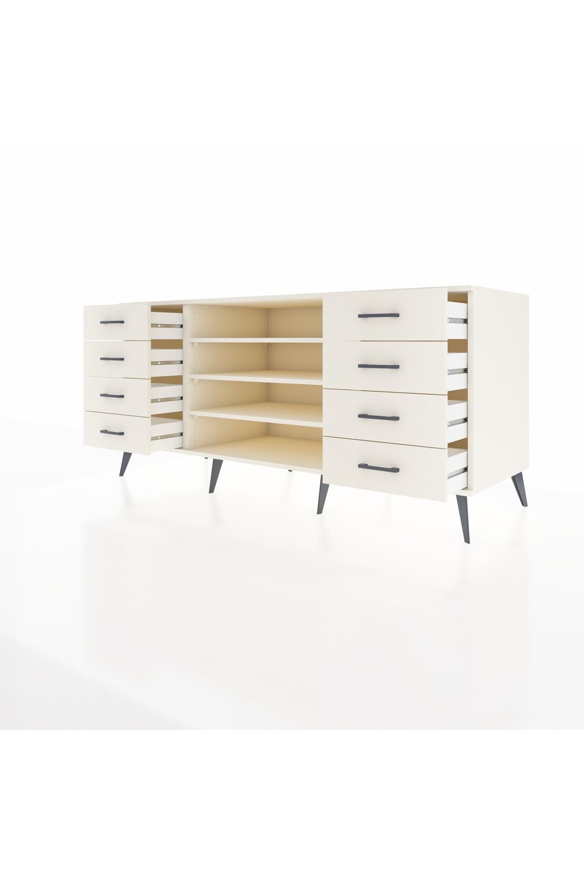 Kronos Konsol 3 Raflı 8 Çekmeceli 176x59x83 - S610M038V04C