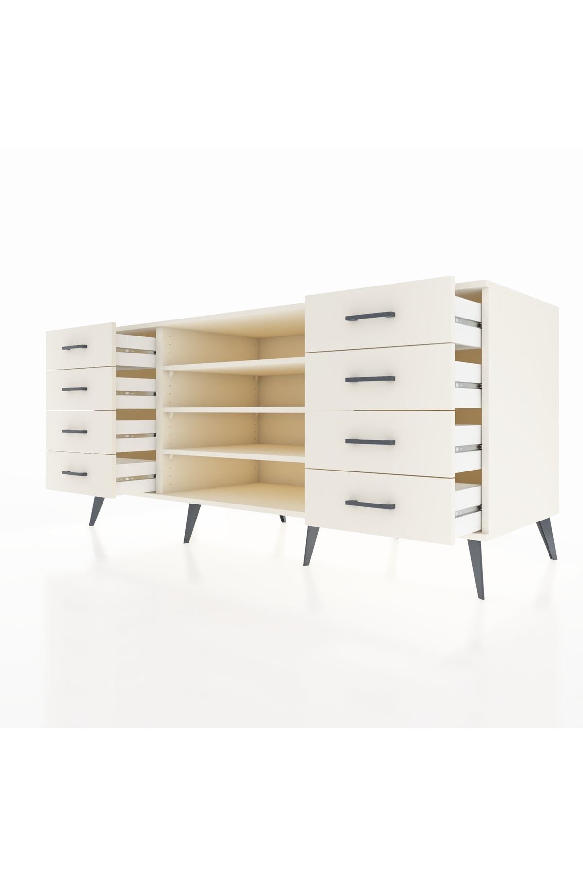 Kronos Konsol 3 Raflı 8 Çekmeceli 176x59x83 - S610M038V04C