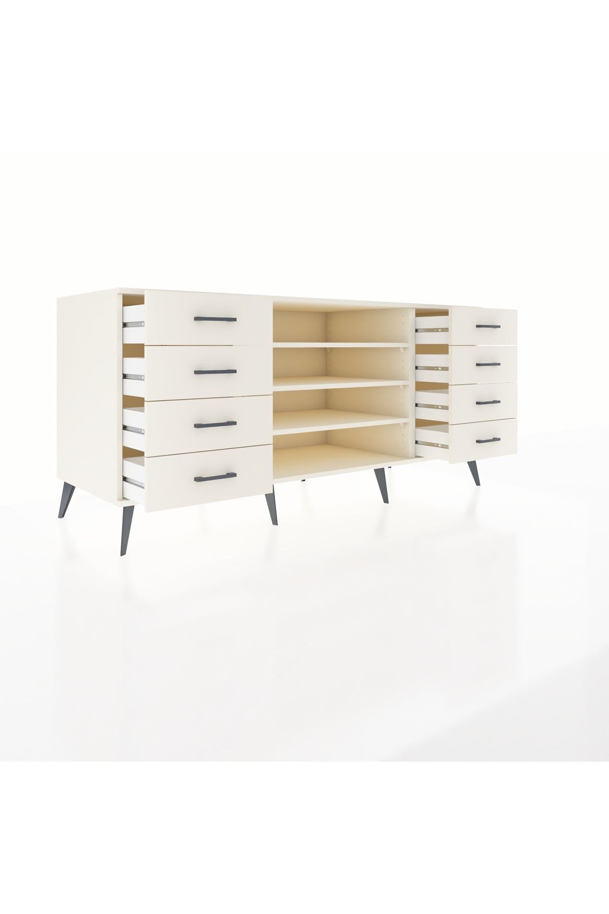 Kronos Konsol 3 Raflı 8 Çekmeceli 176x59x83 - S610M038V04C