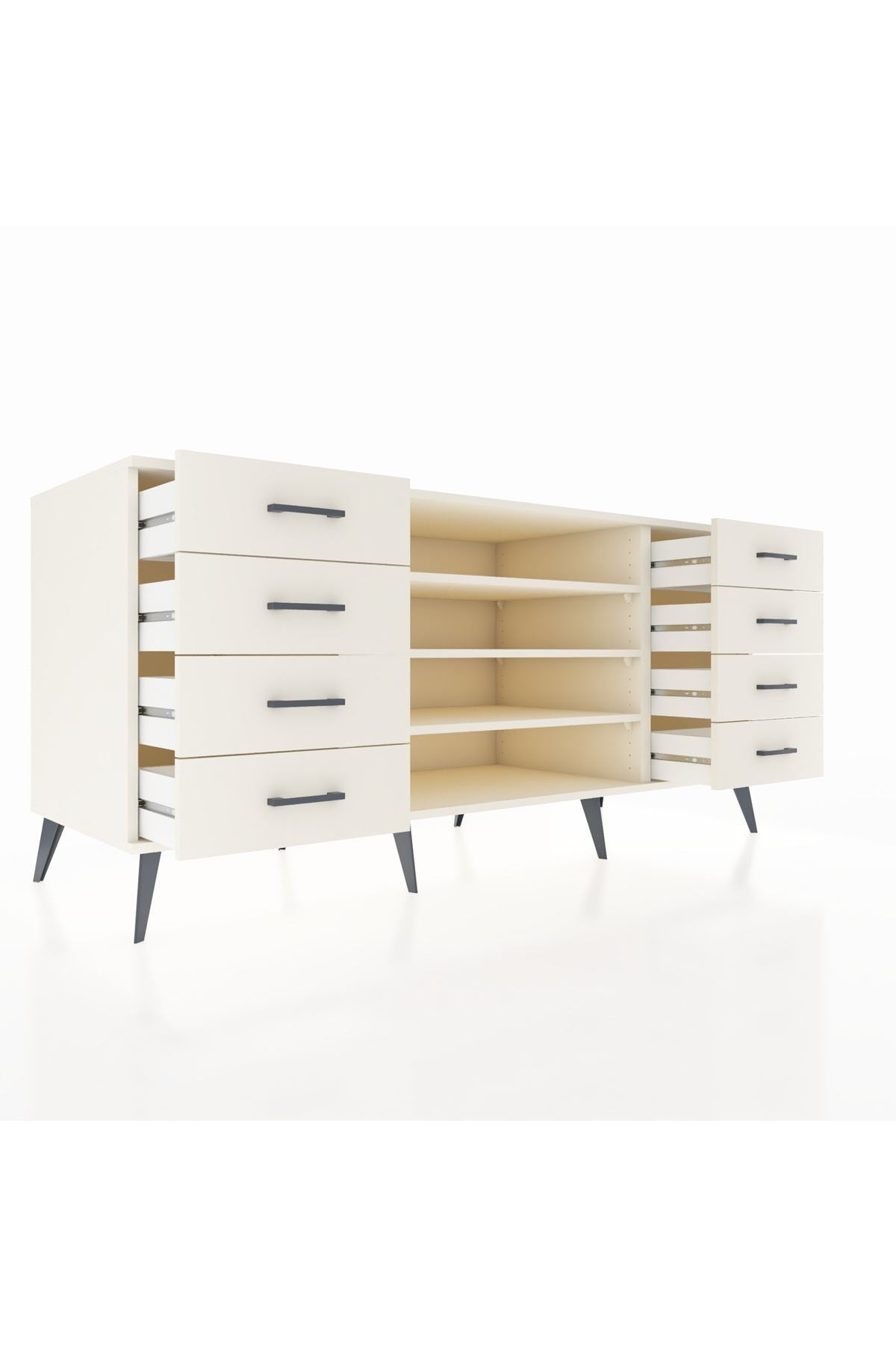 Kronos Konsol 3 Raflı 8 Çekmeceli 176x59x83 - S610M038V04C