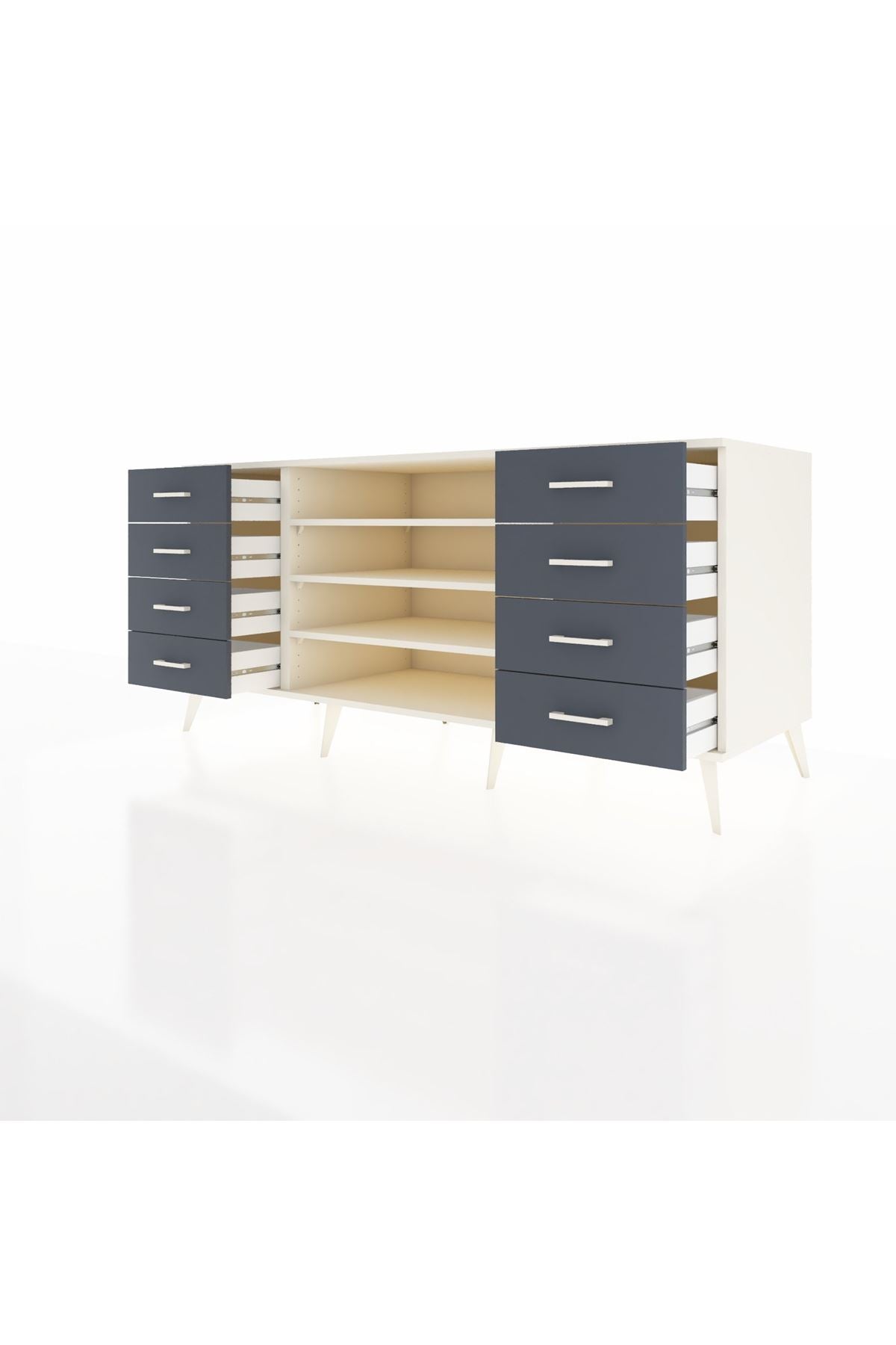 Kronos Konsol 3 Raflı 8 Çekmeceli 176x59x83 - S610M038V05C