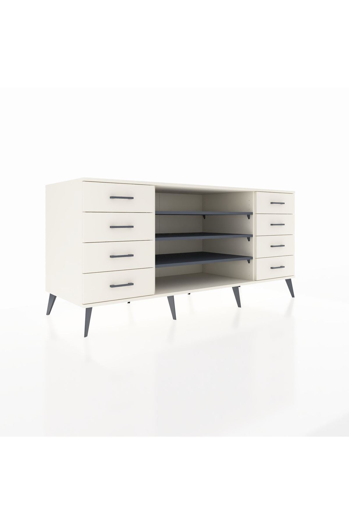 Kronos Konsol 3 Raflı 8 Çekmeceli 176x59x83 - S610M038V07C