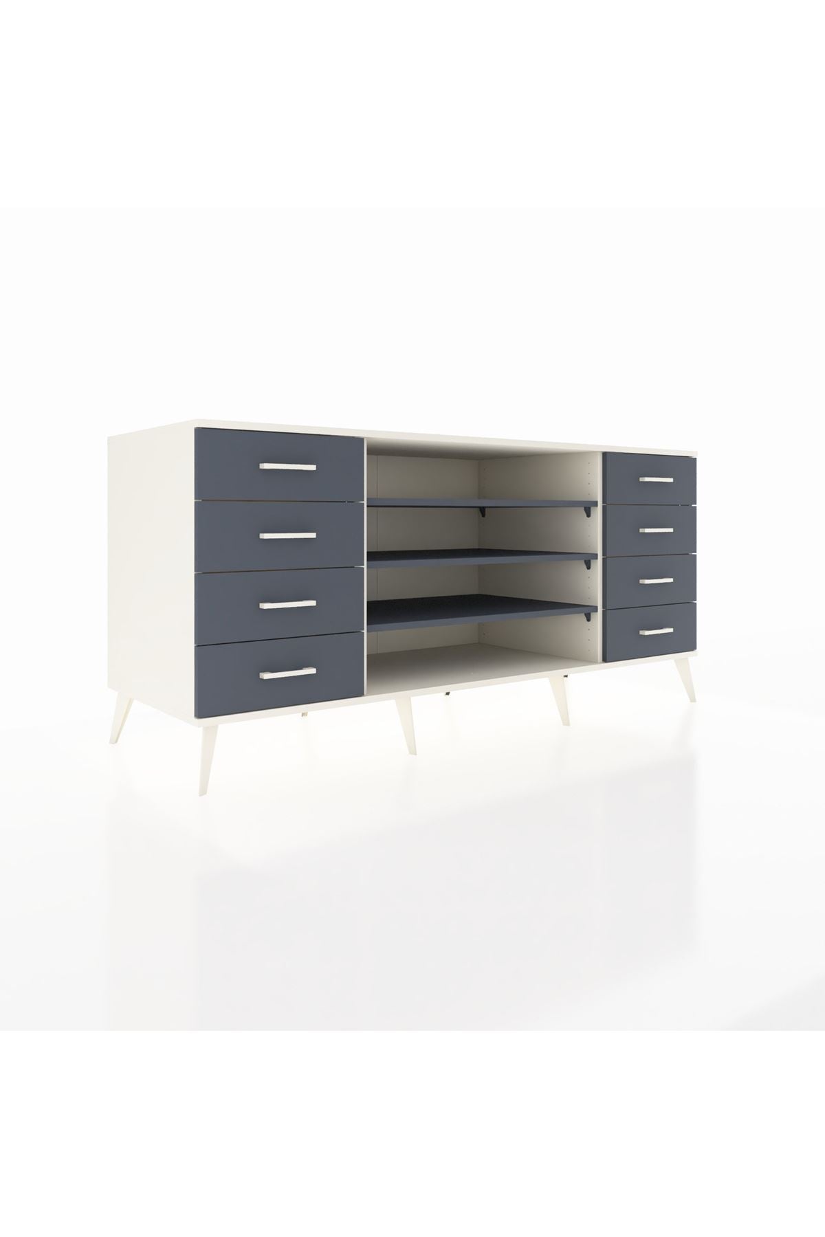 Kronos Konsol 3 Raflı 8 Çekmeceli 176x59x83 - S610M038V08C