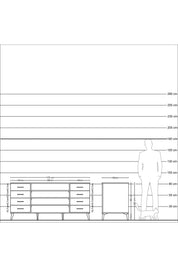 Kronos Konsol 3 Raflı 8 Çekmeceli 176x59x83 - S610M038V08C