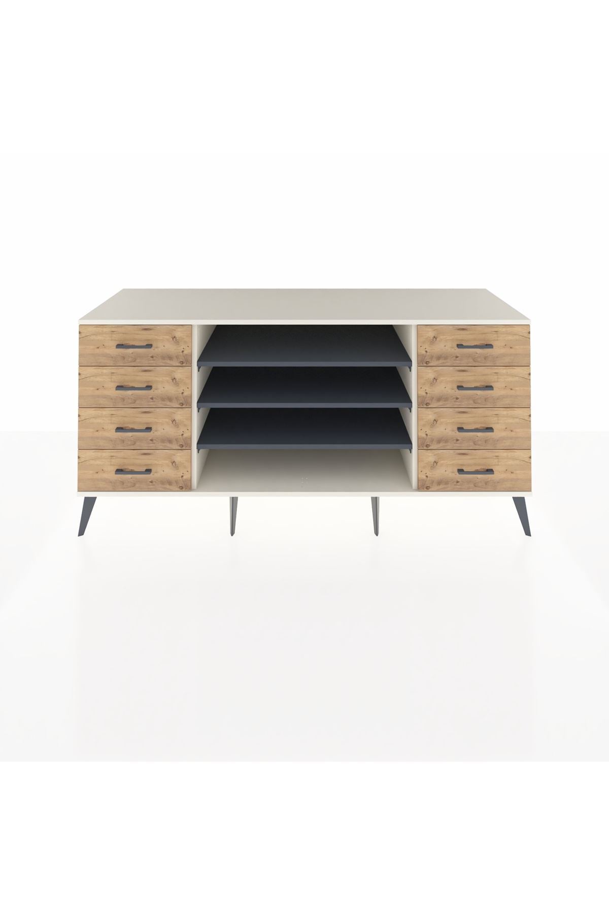 Kronos Konsol 3 Raflı 8 Çekmeceli 176x59x83 - S610M038V09C