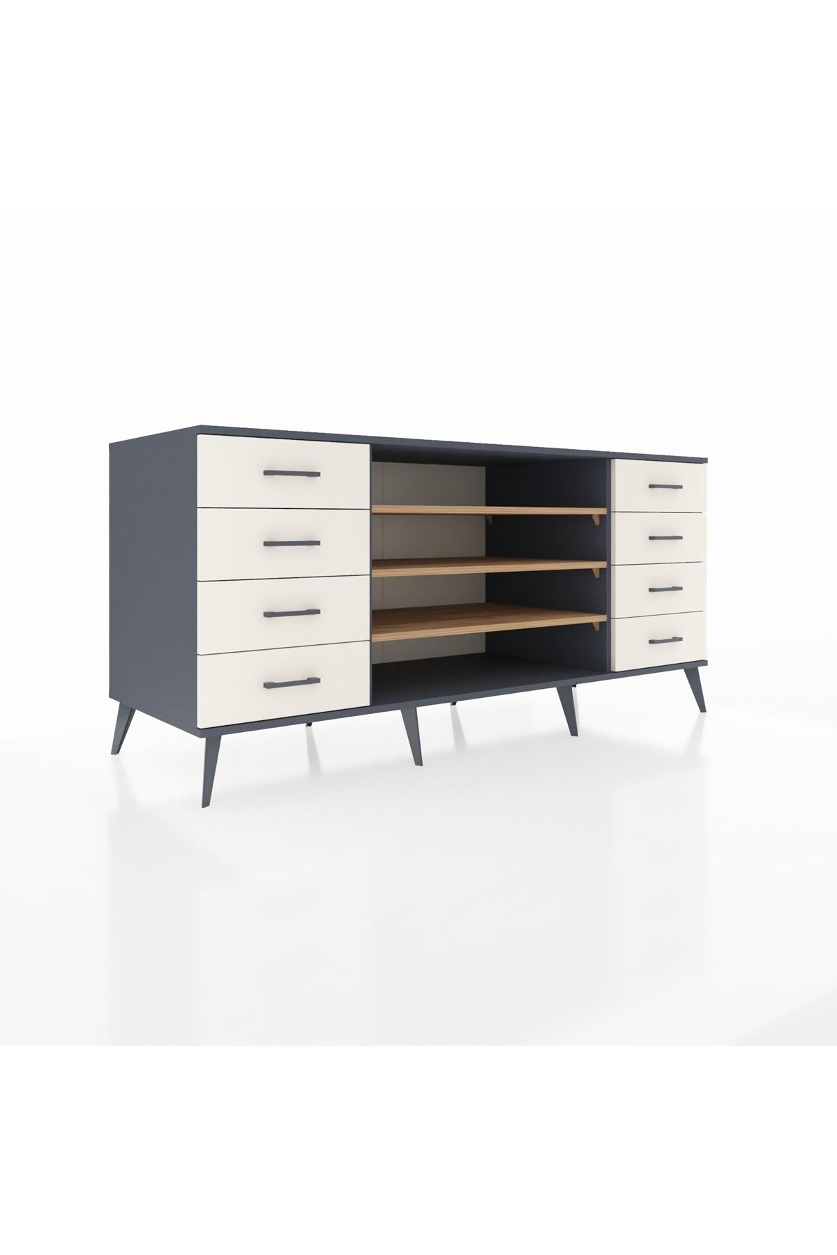 Kronos Konsol 3 Raflı 8 Çekmeceli 176x59x83 - S610M038V10C