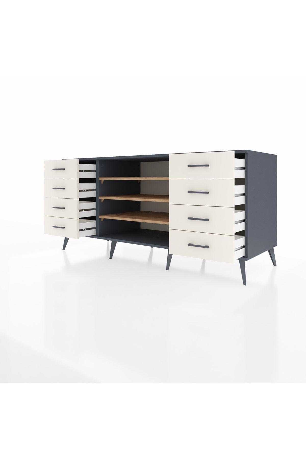 Kronos Konsol 3 Raflı 8 Çekmeceli 176x59x83 - S610M038V10C