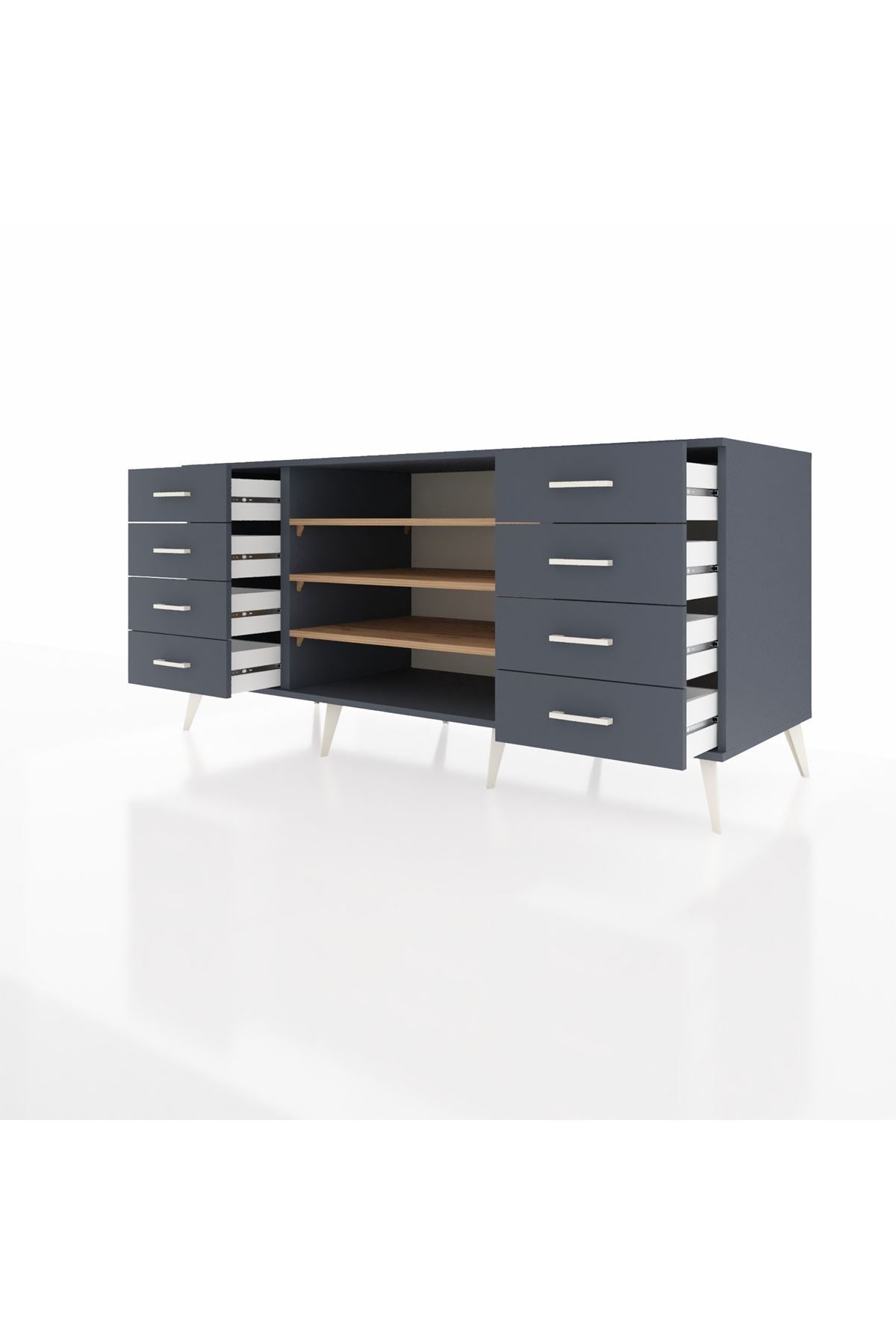 Kronos Konsol 3 Raflı 8 Çekmeceli 176x59x83 - S610M038V11C