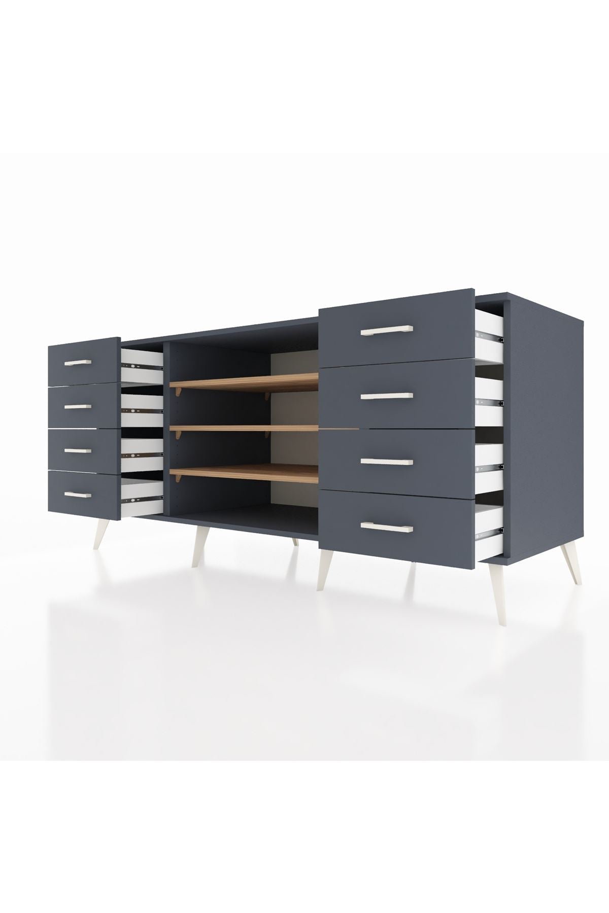 Kronos Konsol 3 Raflı 8 Çekmeceli 176x59x83 - S610M038V11C