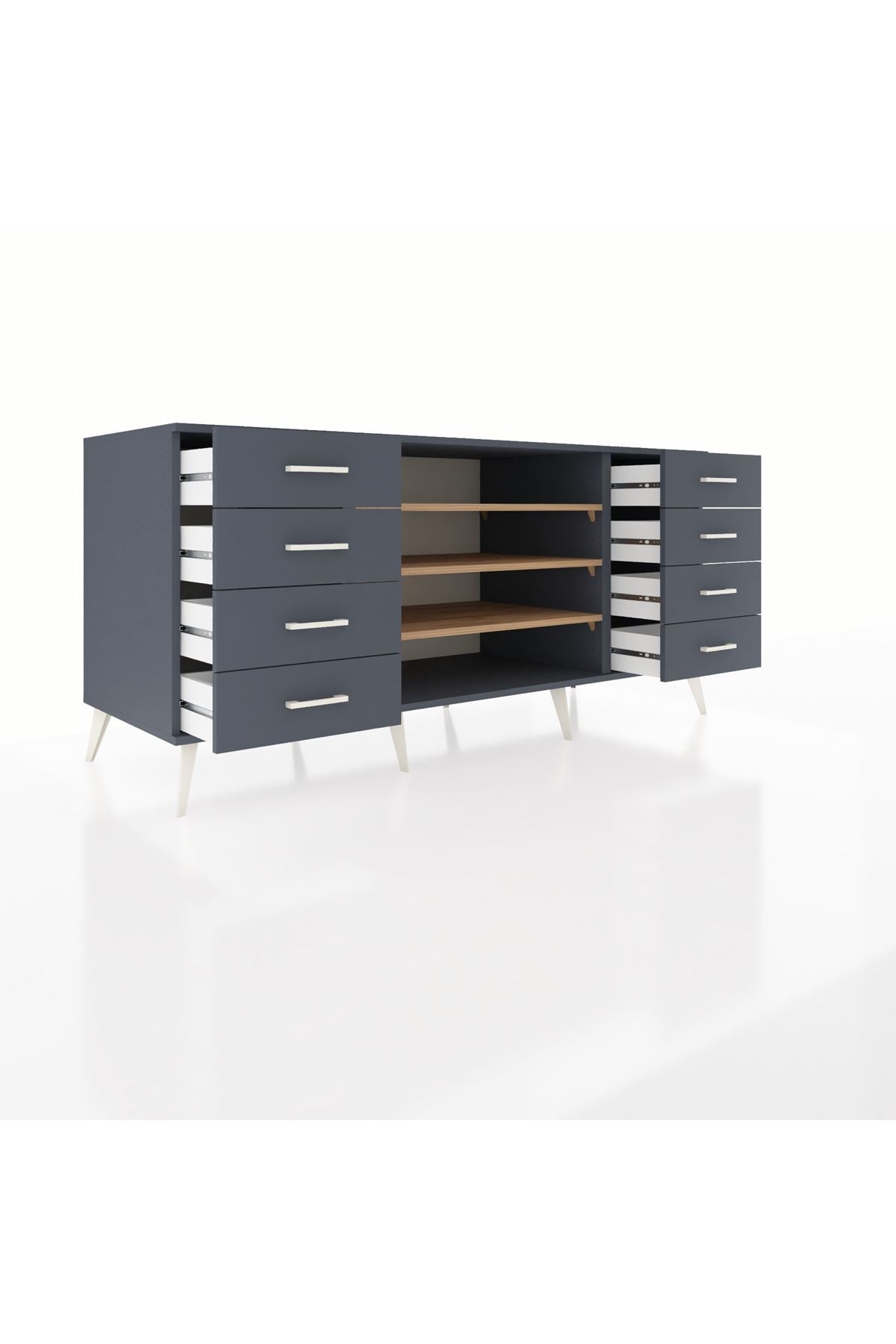 Kronos Konsol 3 Raflı 8 Çekmeceli 176x59x83 - S610M038V11C