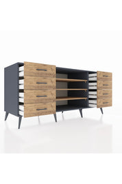 Kronos Konsol 3 Raflı 8 Çekmeceli 176x59x83 - S610M038V12C