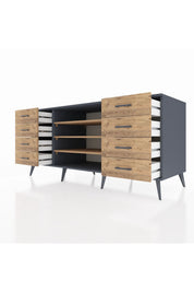 Kronos Konsol 3 Raflı 8 Çekmeceli 176x59x83 - S610M038V12C