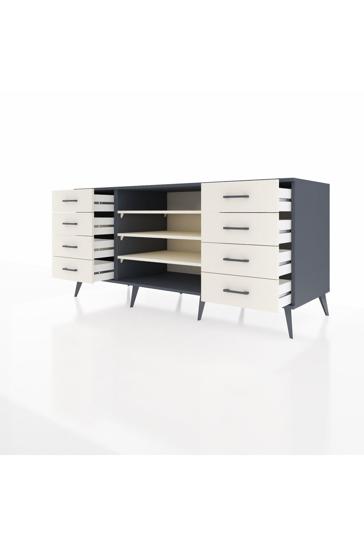 Kronos Konsol 3 Raflı 8 Çekmeceli 176x59x83 - S610M038V13C