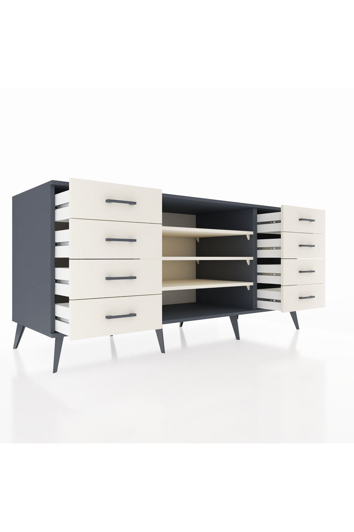Kronos Konsol 3 Raflı 8 Çekmeceli 176x59x83 - S610M038V13C