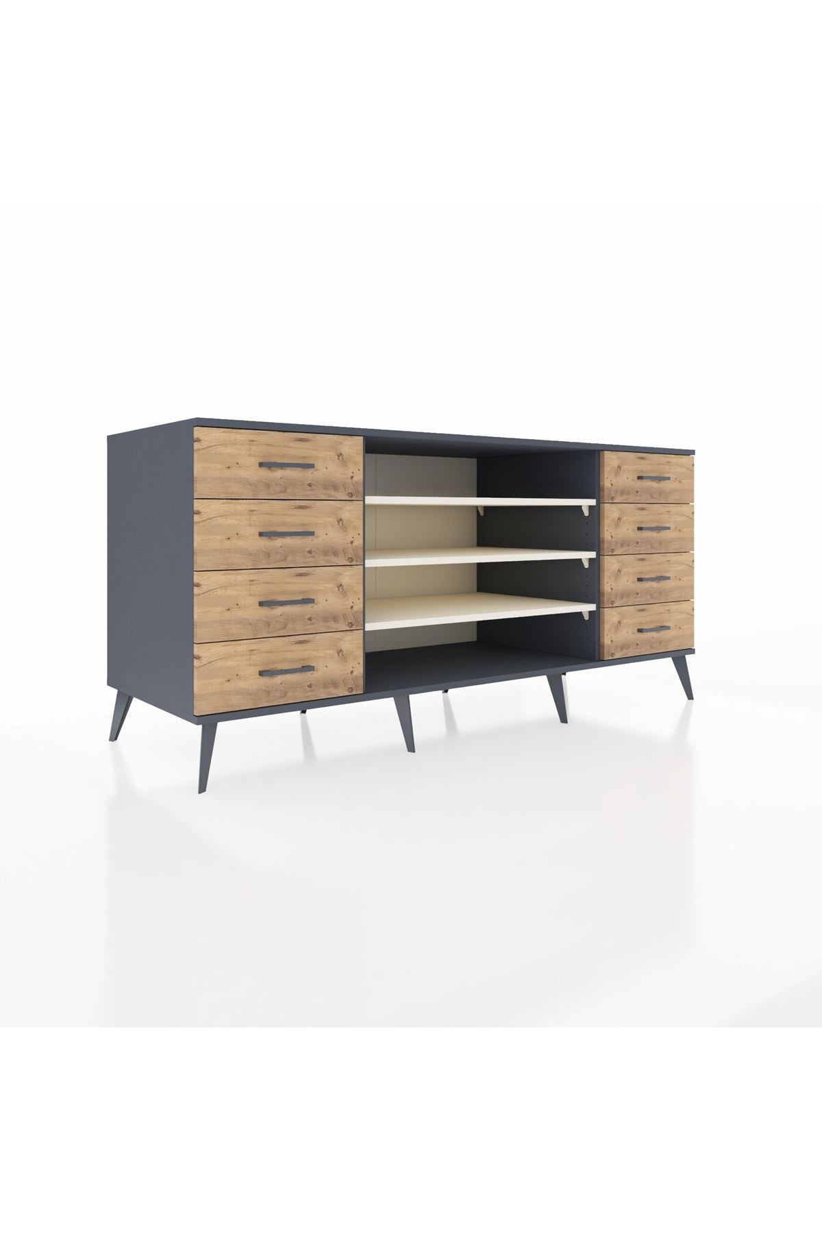 Kronos Konsol 3 Raflı 8 Çekmeceli 176x59x83 - S610M038V15C
