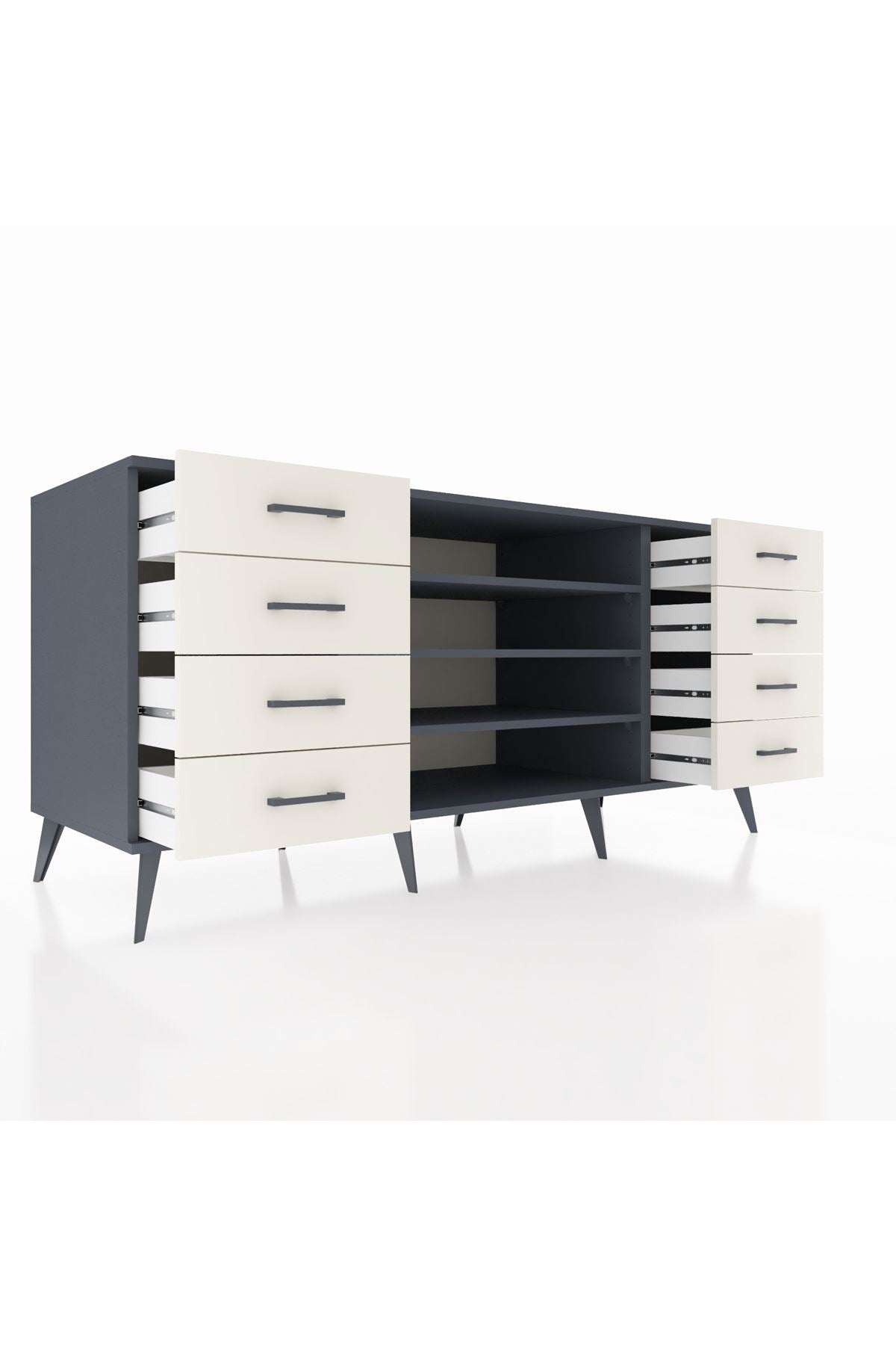 Kronos Konsol 3 Raflı 8 Çekmeceli 176x59x83 - S610M038V16C