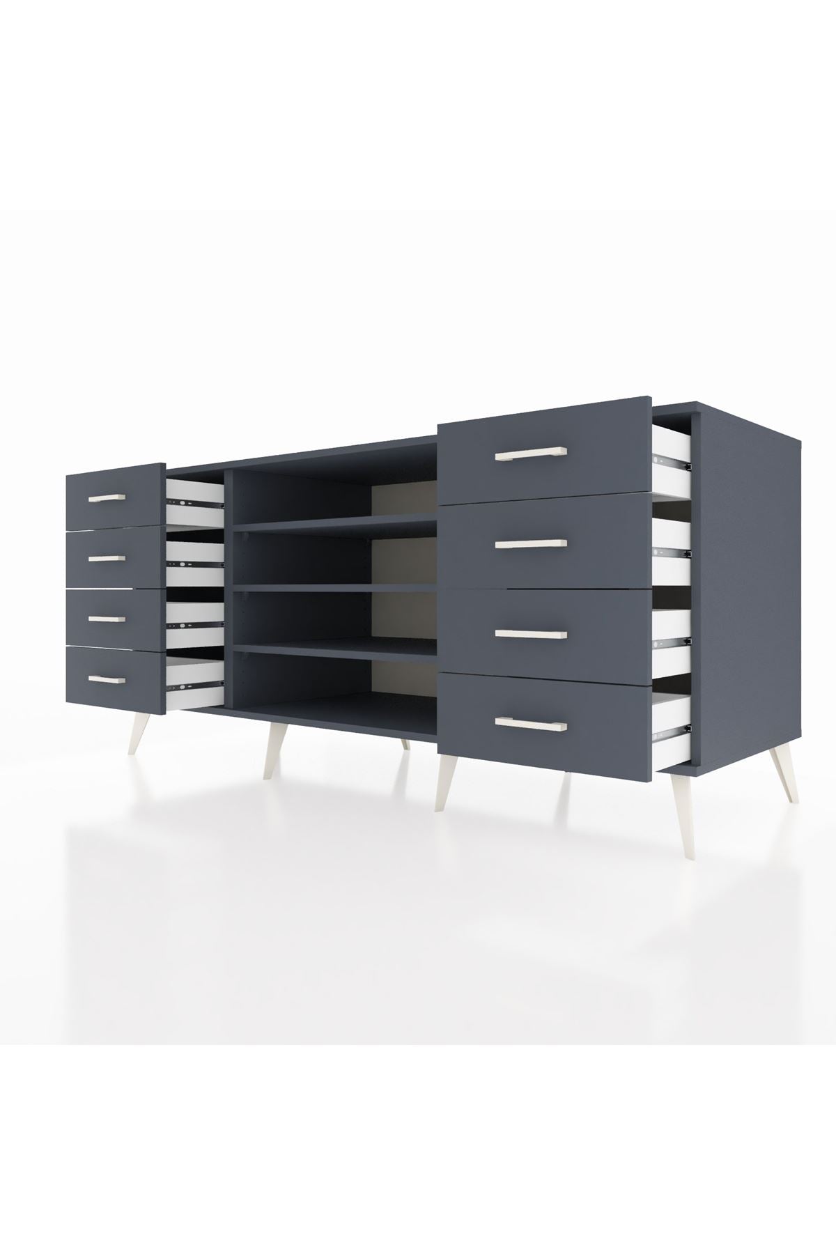 Kronos Konsol 3 Raflı 8 Çekmeceli 176x59x83 - S610M038V17C
