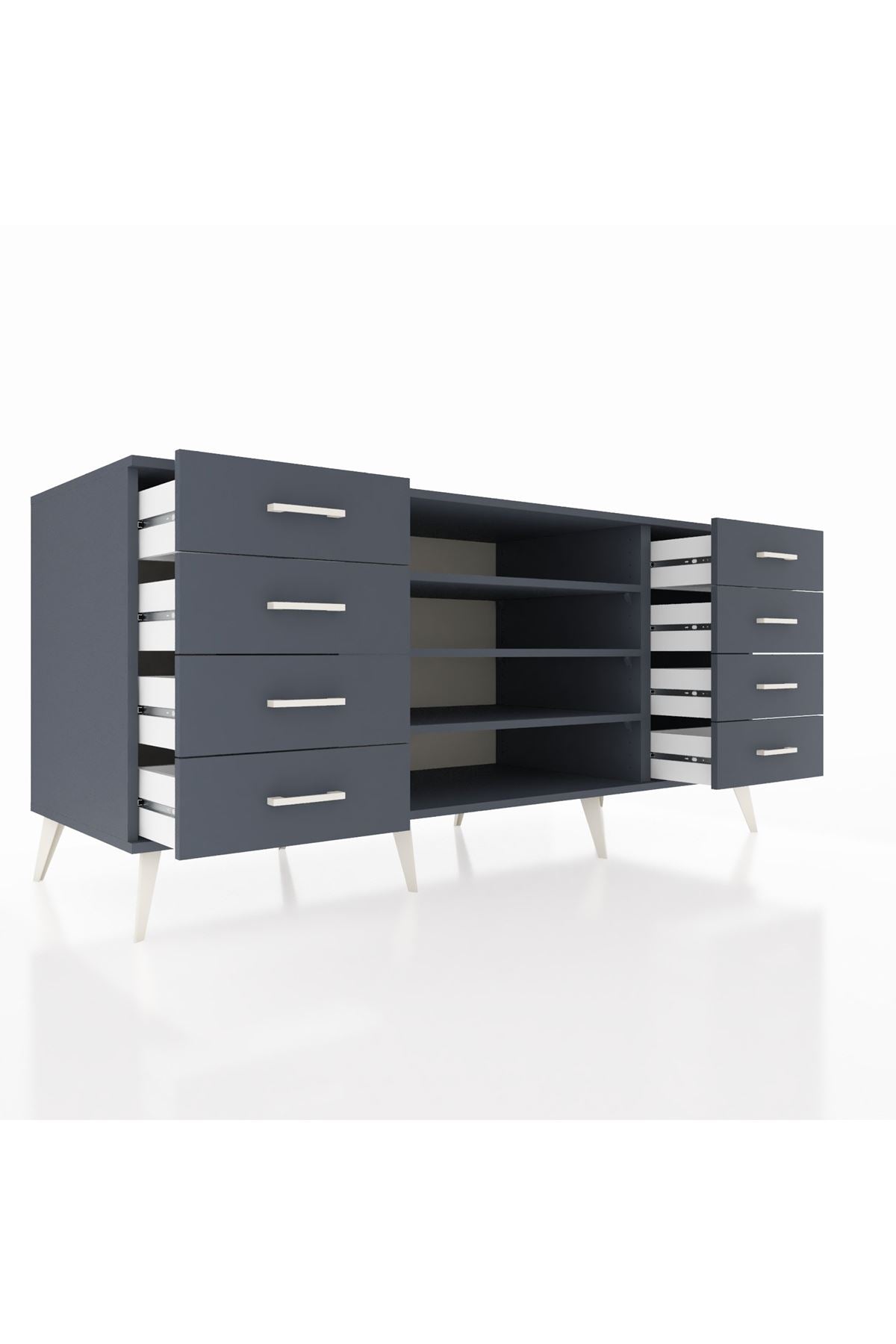 Kronos Konsol 3 Raflı 8 Çekmeceli 176x59x83 - S610M038V17C