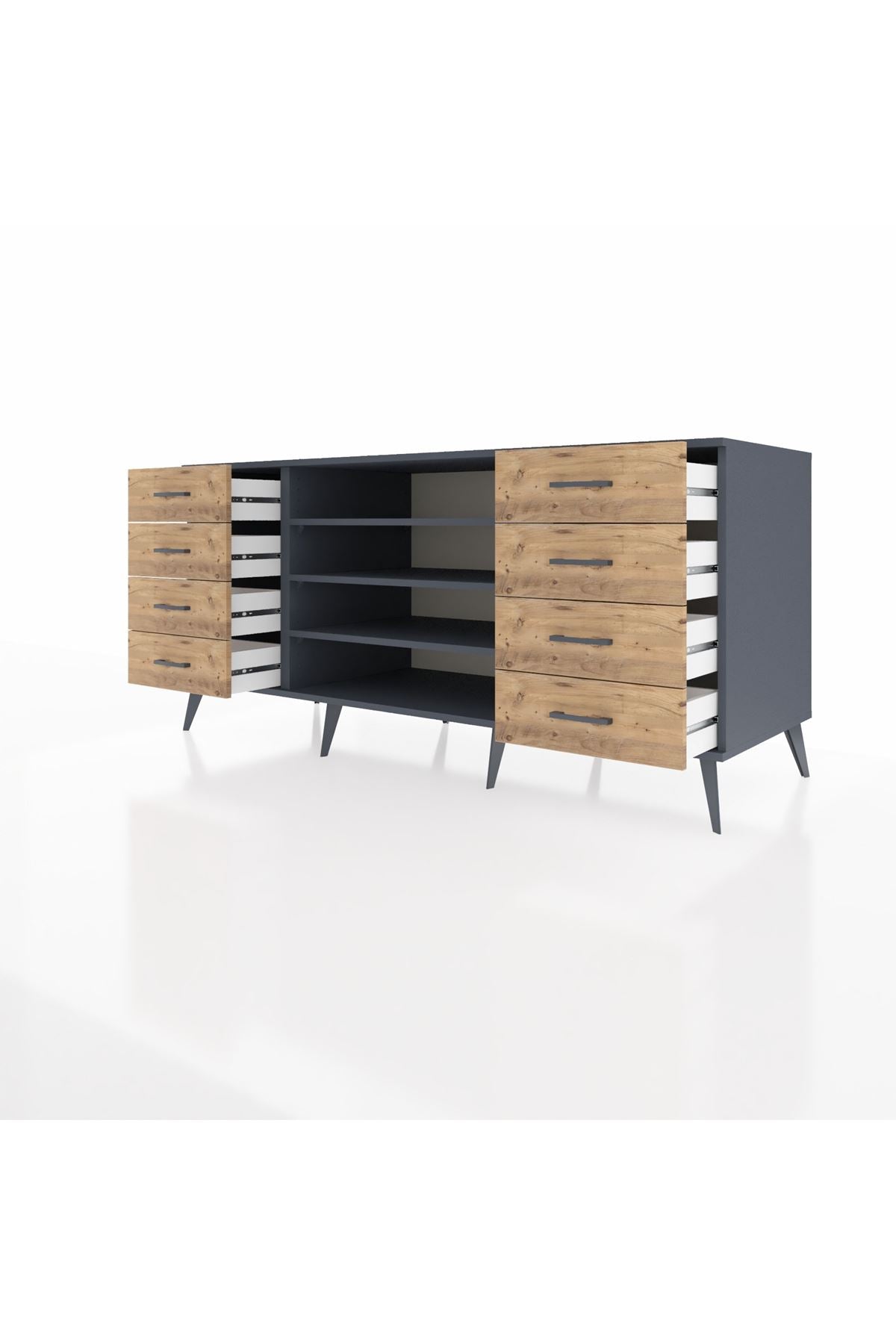 Kronos Konsol 3 Raflı 8 Çekmeceli 176x59x83 - S610M038V18C