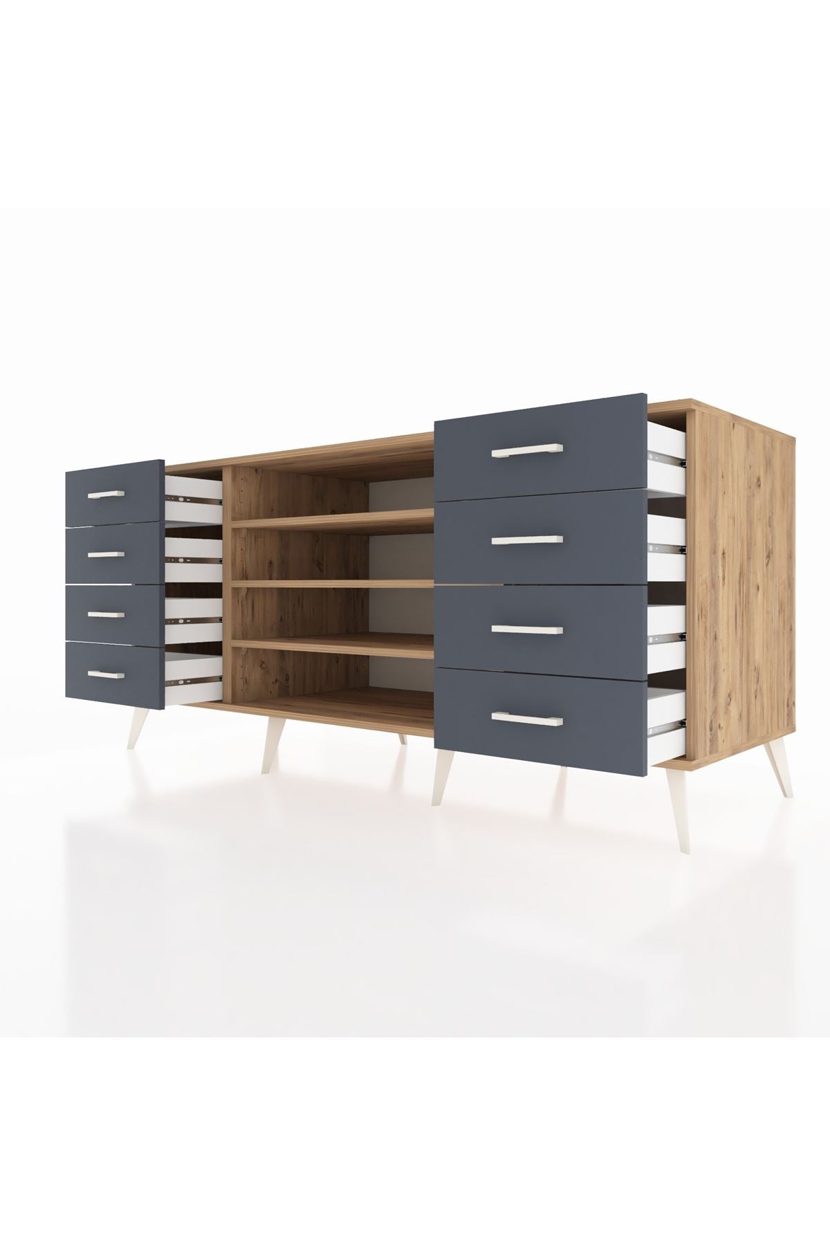 Kronos Konsol 3 Raflı 8 Çekmeceli 176x59x83 - S610M038V20C