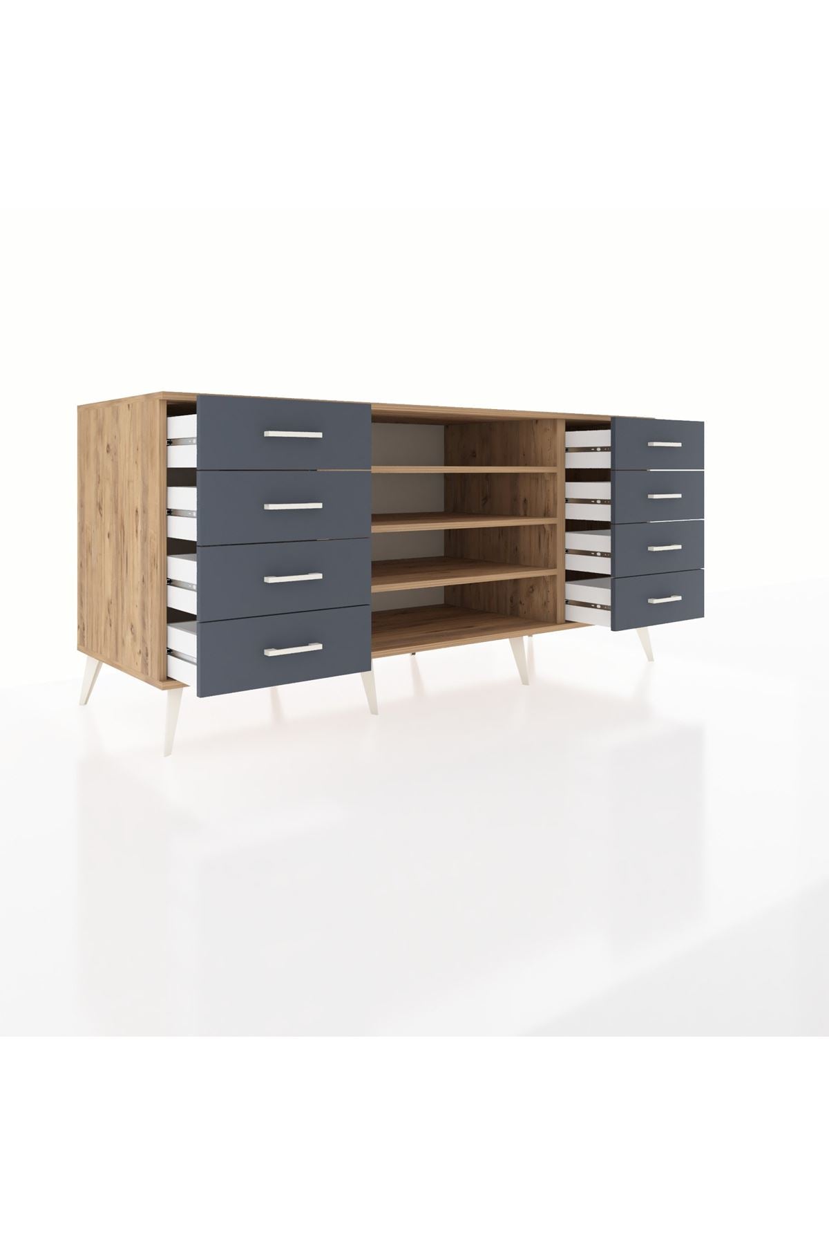 Kronos Konsol 3 Raflı 8 Çekmeceli 176x59x83 - S610M038V20C