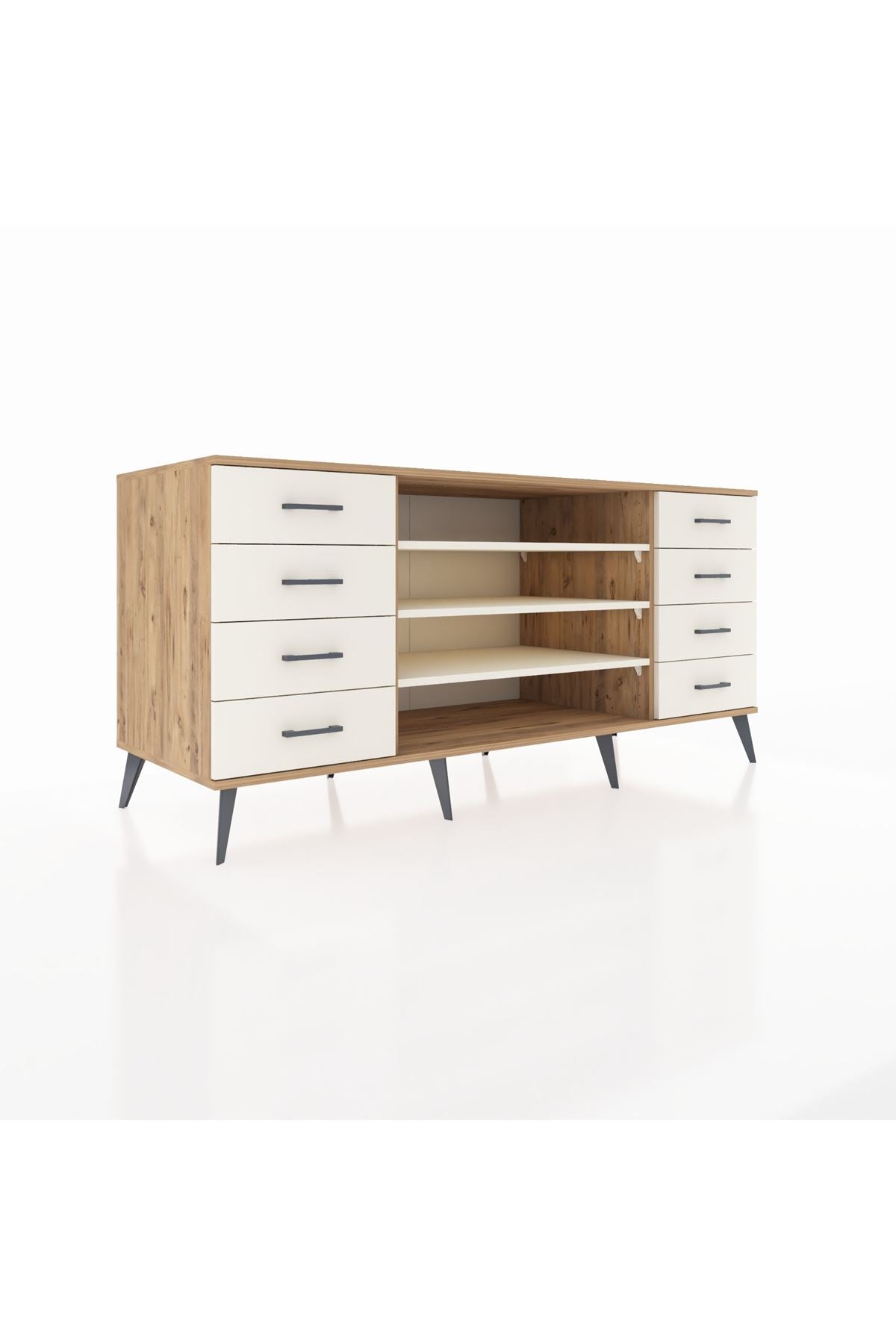 Kronos Konsol 3 Raflı 8 Çekmeceli 176x59x83 - S610M038V22C