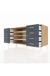 Kronos Konsol 3 Raflı 8 Çekmeceli 176x59x83 - S610M038V23C