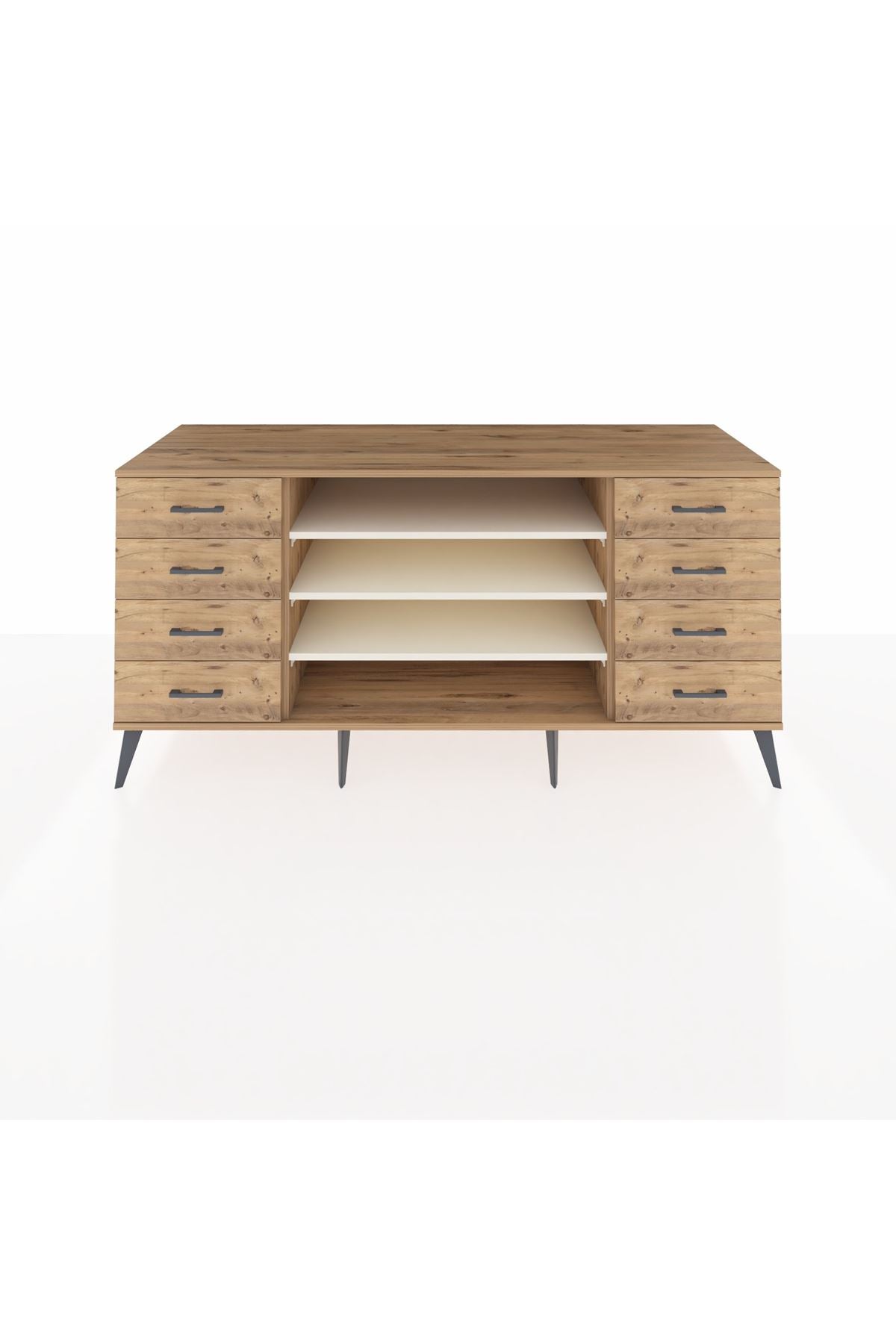Kronos Konsol 3 Raflı 8 Çekmeceli 176x59x83 - S610M038V24C