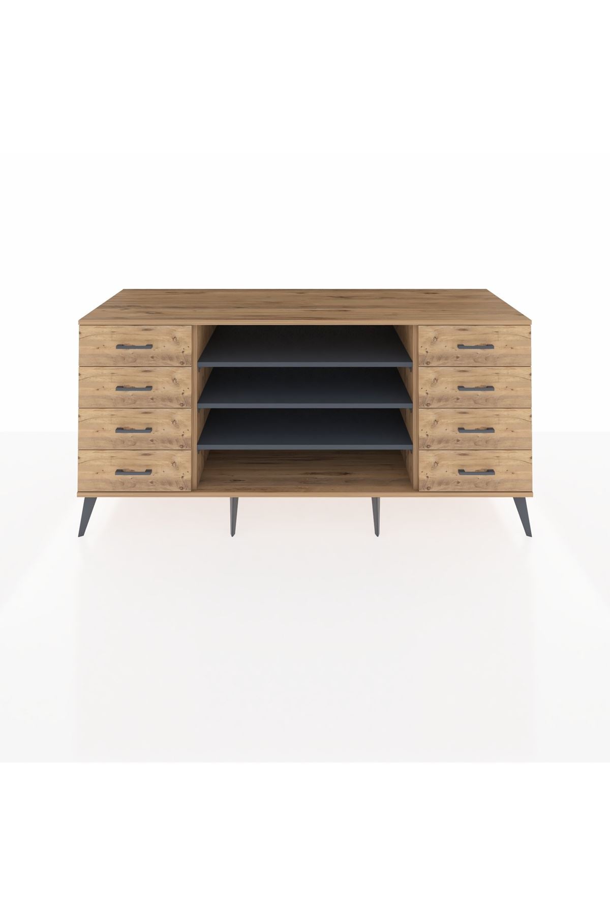Kronos Konsol 3 Raflı 8 Çekmeceli 176x59x83 - S610M038V27C