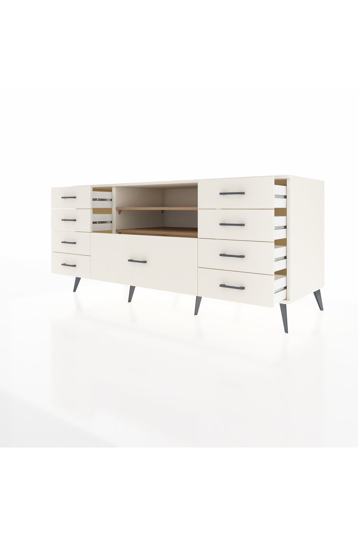 Kronos Konsol 2 Raflı 9 Çekmeceli 176x59x83 - S610M039V01C