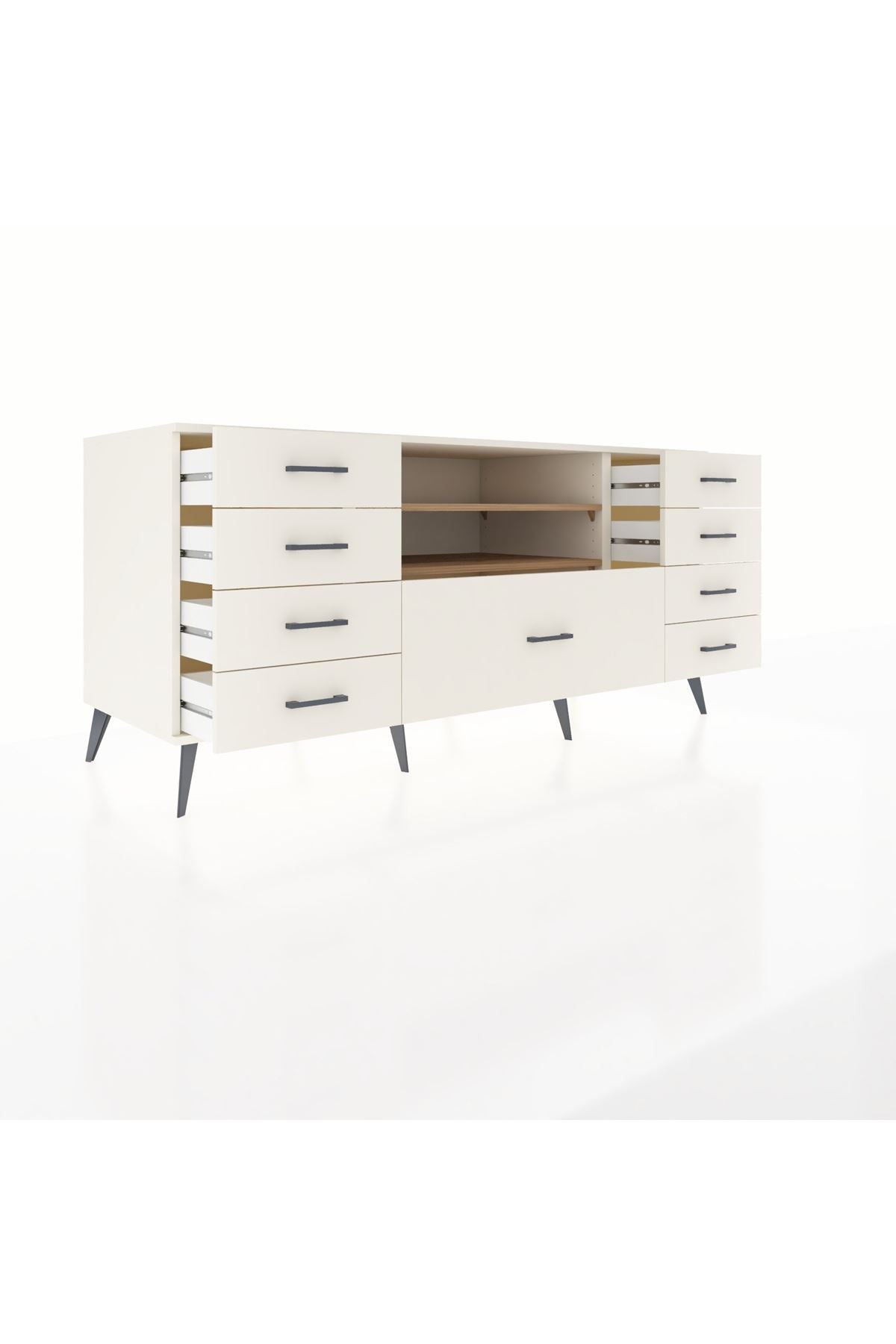 Kronos Konsol 2 Raflı 9 Çekmeceli 176x59x83 - S610M039V01C